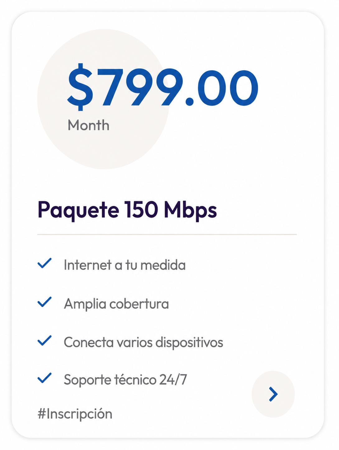 Paquete 150 Mbps Fibra óptica