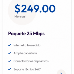 Paquete de antena 25 Mbps